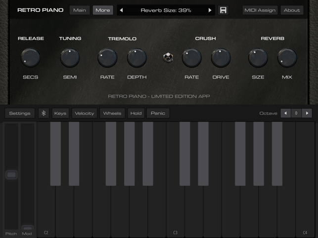 ‎AudioKit Retro Piano Screenshot