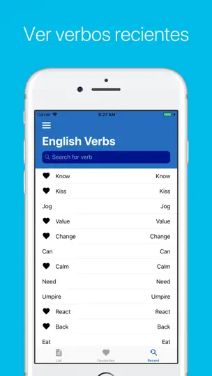 Captura de pantalla de Verbos En Inglés en iPhone 5