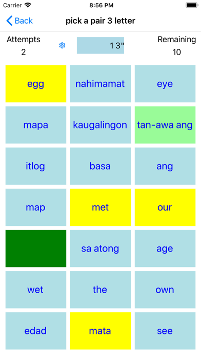 PickAPair Cebuano - English Screenshot