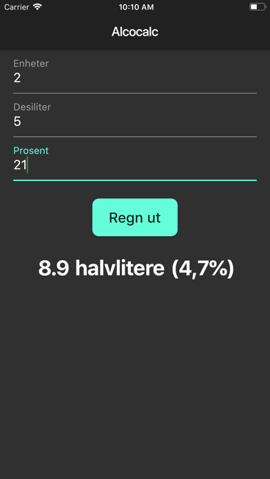 Alcocalc Screenshot