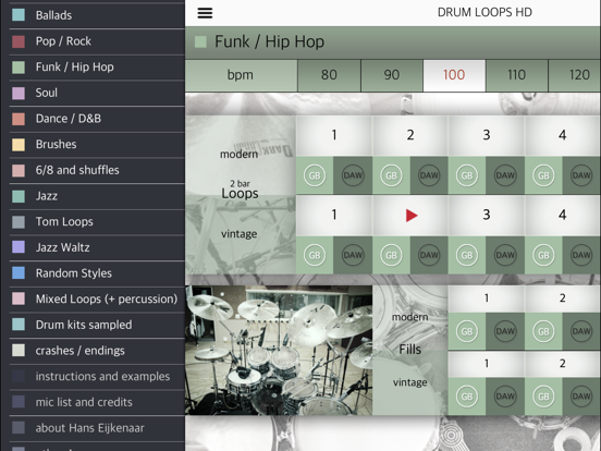 Screenshot #6 pour Drum Loops HD