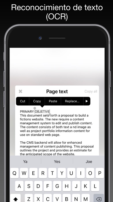 Captura de pantalla de la aplicación