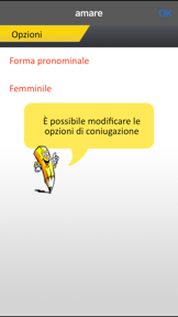 Italian verbs conjugation screenshot