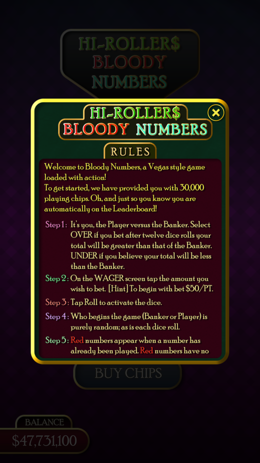 #5. HI-ROLLER$ Bloody Numbers (iOS) 由: Alsip & Company