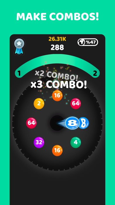 screenshot of 2048 Circle Blast 2