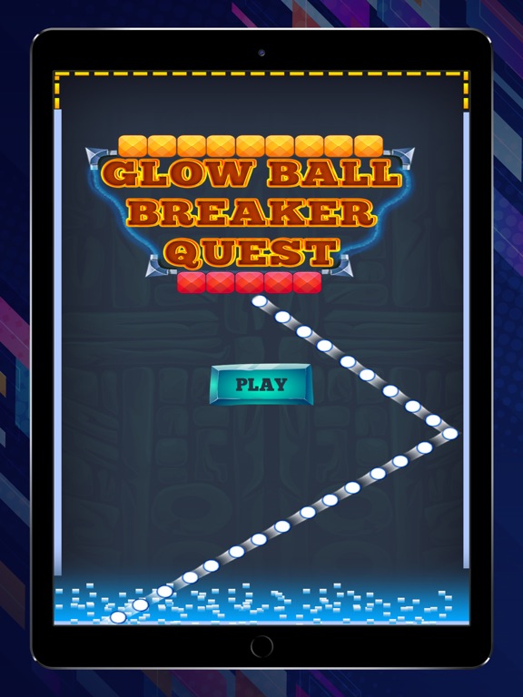 Glow Ball Breaker Quest Game iPad screenshot