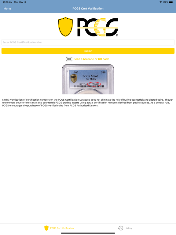 Screenshot #5 pour PCGS Cert Verification