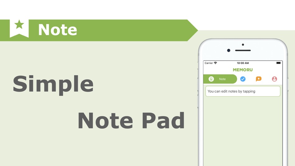 #1. MEMORU / Simple Note App (iOS) By: tomople