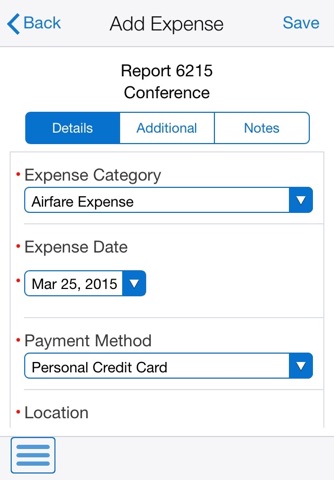 Expense Entry Phone for JDEE1 screenshot 3