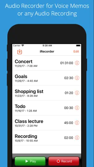 Скриншот IRecorder Pro Audio Recorder на iPhone 1