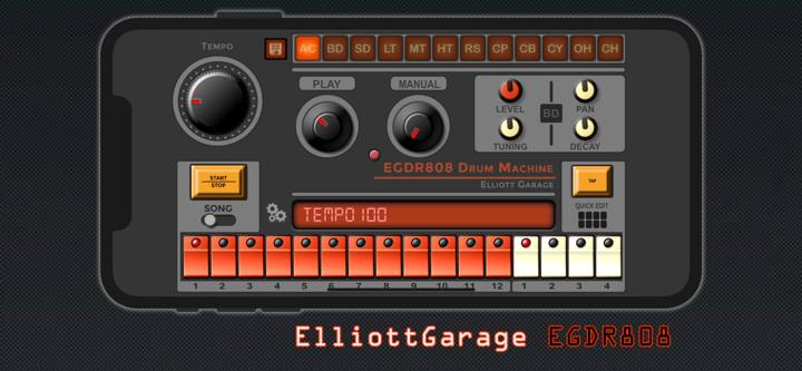 EGDR808 Drum Machine HD screenshot 1