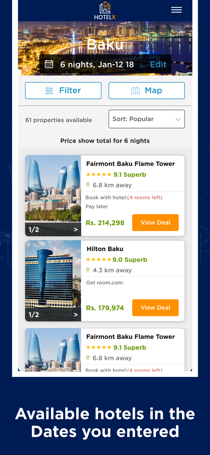 HotelX - Cheap Hotel Finder