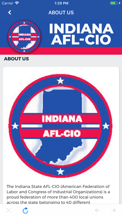 Indiana AFL-CIO Screenshot