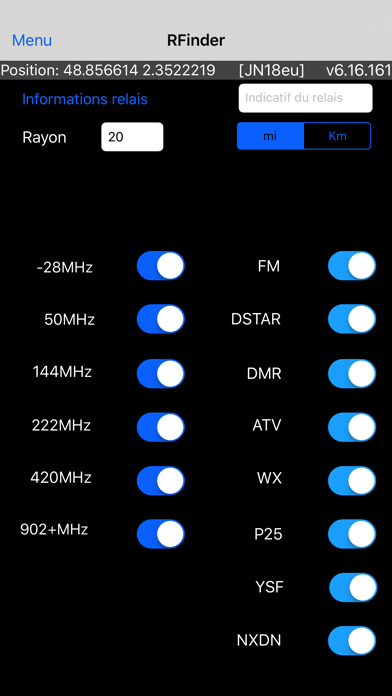 Screenshot #2 pour RFinder WW Repeater Directory