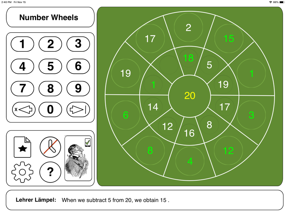 #1. Lehrer Lämpel: Number Wheels (iOS) 由: Claus Zinn