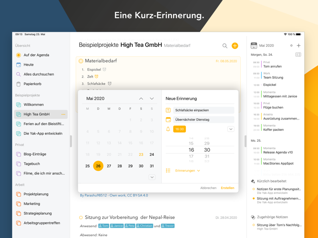 ‎Agenda: Notiz trifft Kalender Screenshot