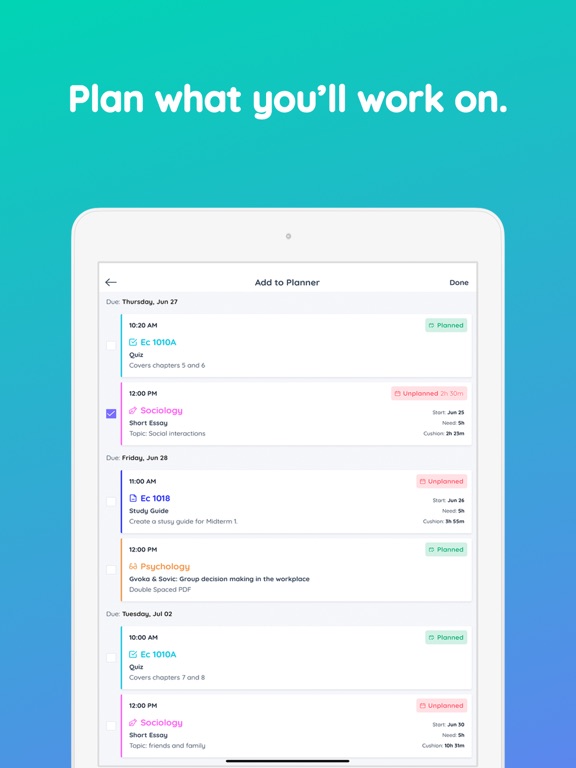 Screenshot #5 pour Shovel - Study Planner
