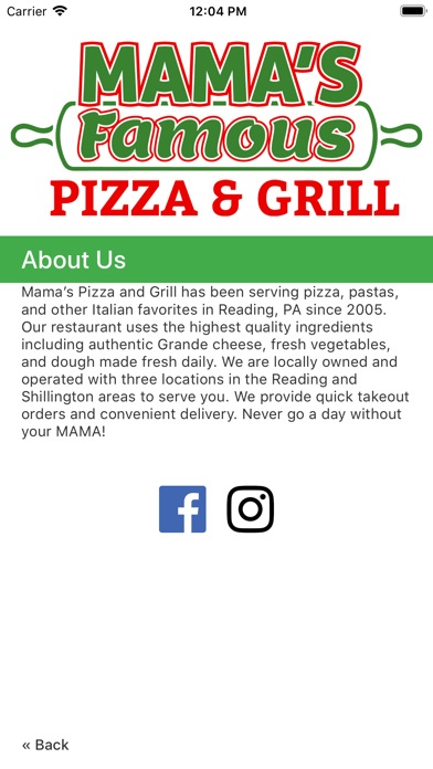 Mama’s Famous Pizza and Grill Screenshot