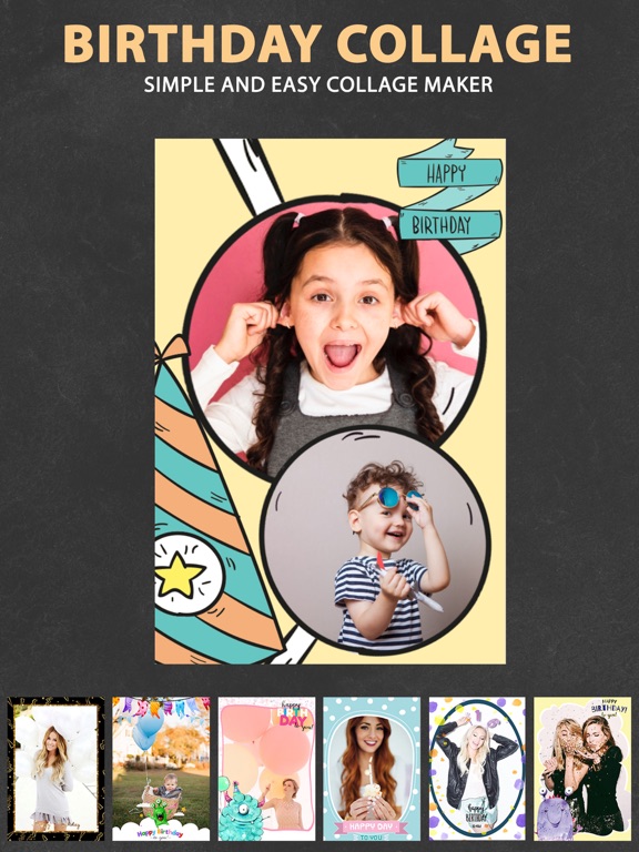 Screenshot #6 pour Birthday Pic Collage Editor