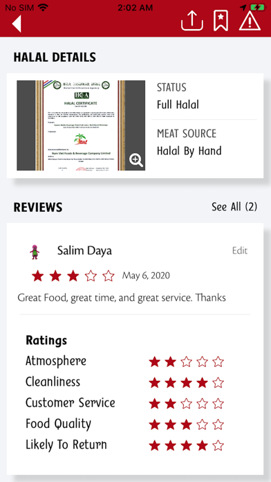 iEatHalal iPhone screenshot 5 - Food & Drink app