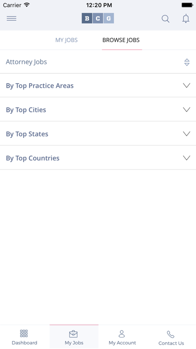 BCG Attorney Search Screenshot