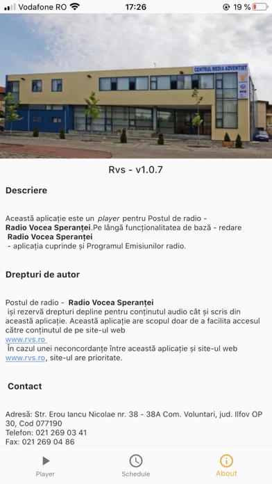 Rvs (Radio Vocea Sperantei) Screenshot