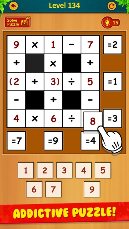 Math cross puzzle - Brain out