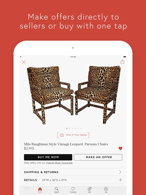 Chairish - Home Decor and Vintage Furniture to Buy and Sell screenshot