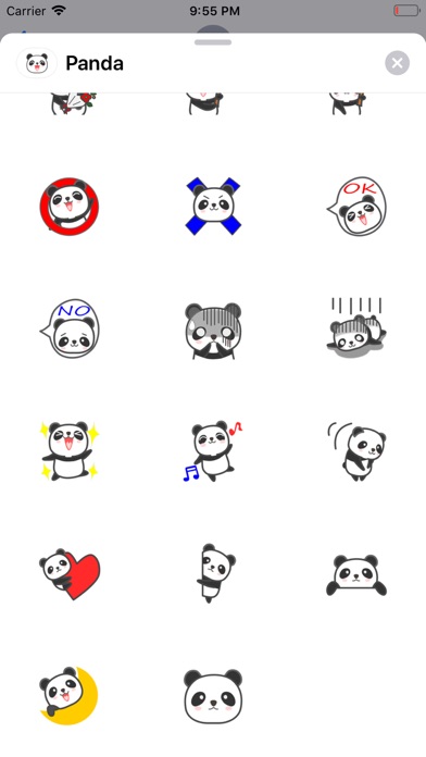 Lovely Panda Emoji Stickers screenshot 3