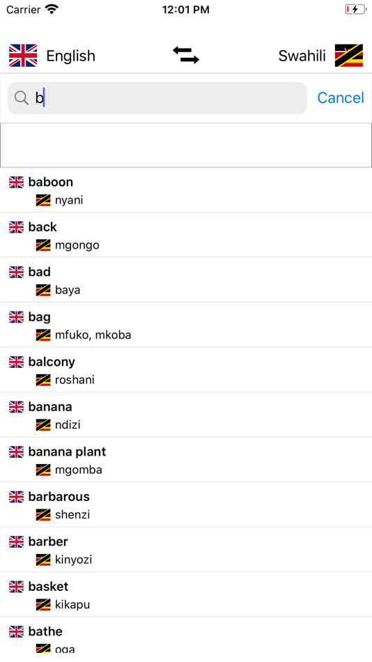 #5. Swahili-English Dictionary (iOS) 由: FB PUBLISHING LLC