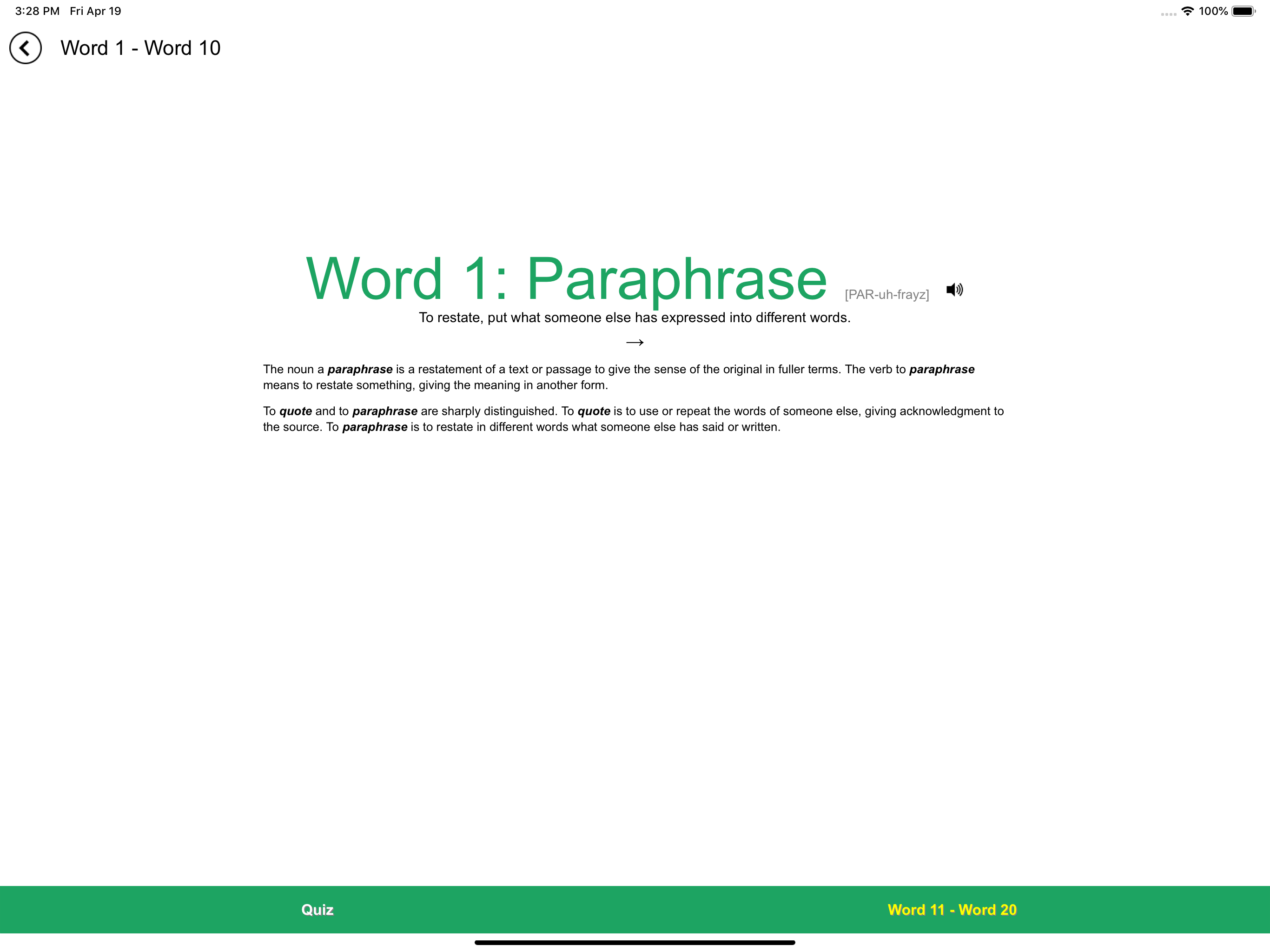 Verbal Advantage - Level 1