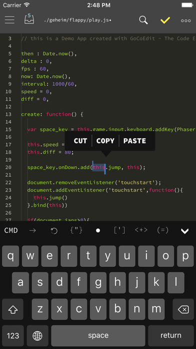 Screenshot #1 pour GoCoEdit - Code & Text Editor