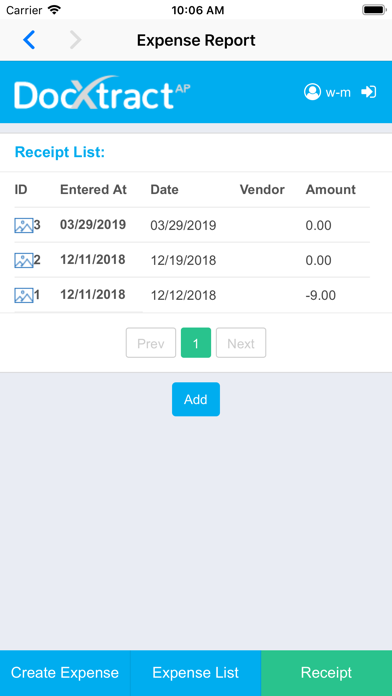 DocXtractAP Expense Management Screenshot