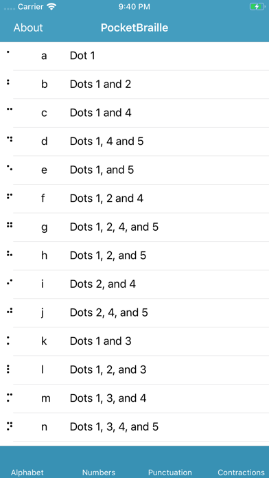 PocketBraille - Braille Guide Screenshot