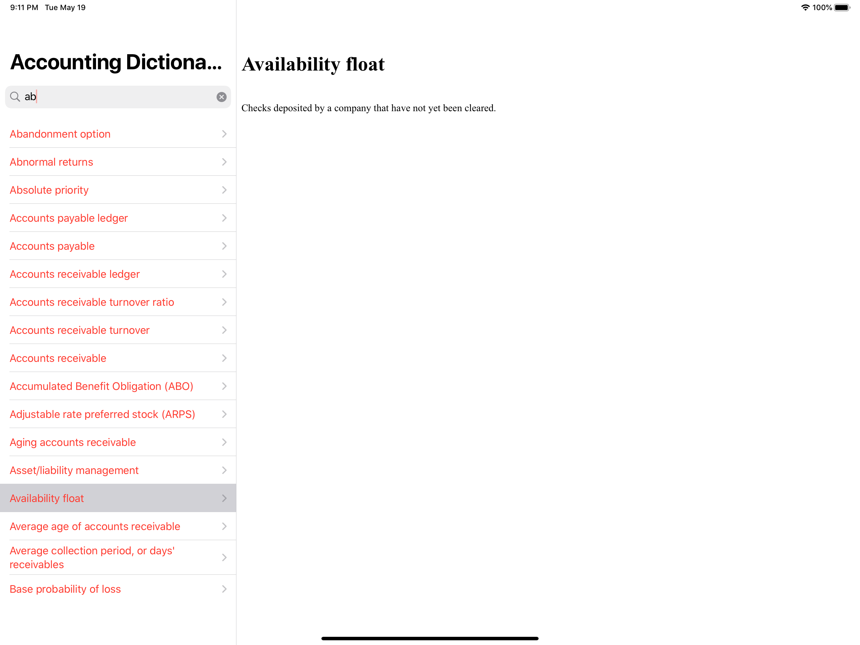 Accounting Dictionary-Offline