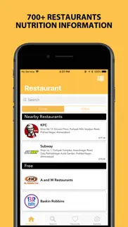 nutrismart - fast food tracker iphone screenshot 1