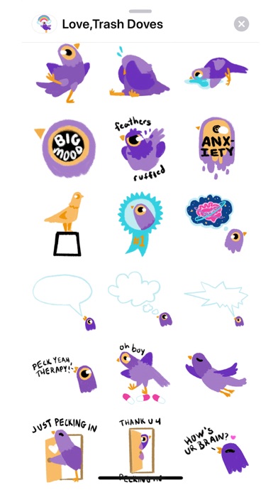 Love, Trash Doves Screenshot 2 - AppWisp.com Love, Trash Doves Screenshot 2 - AppWisp.com
