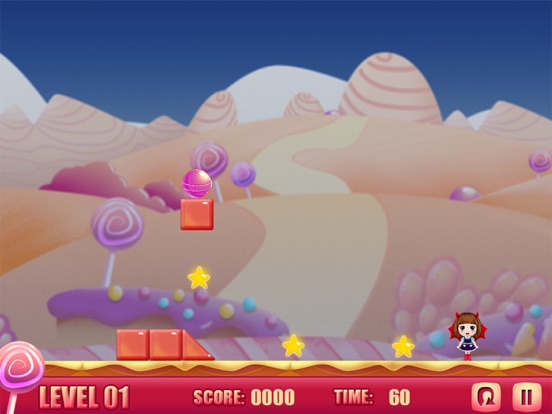 The rolling candy ball iPad screenshot