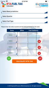 Accurate IFTA Tax Calculator screenshot