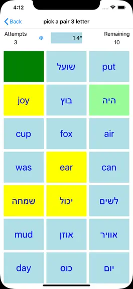Game screenshot PickAPair Hebrew - English apk