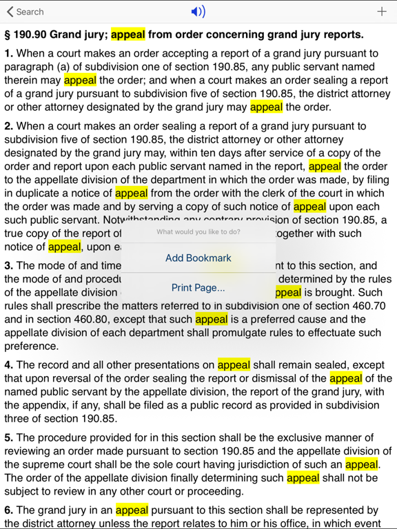NY Criminal Procedure Law 2026 iPad screenshot 4 - Reference app