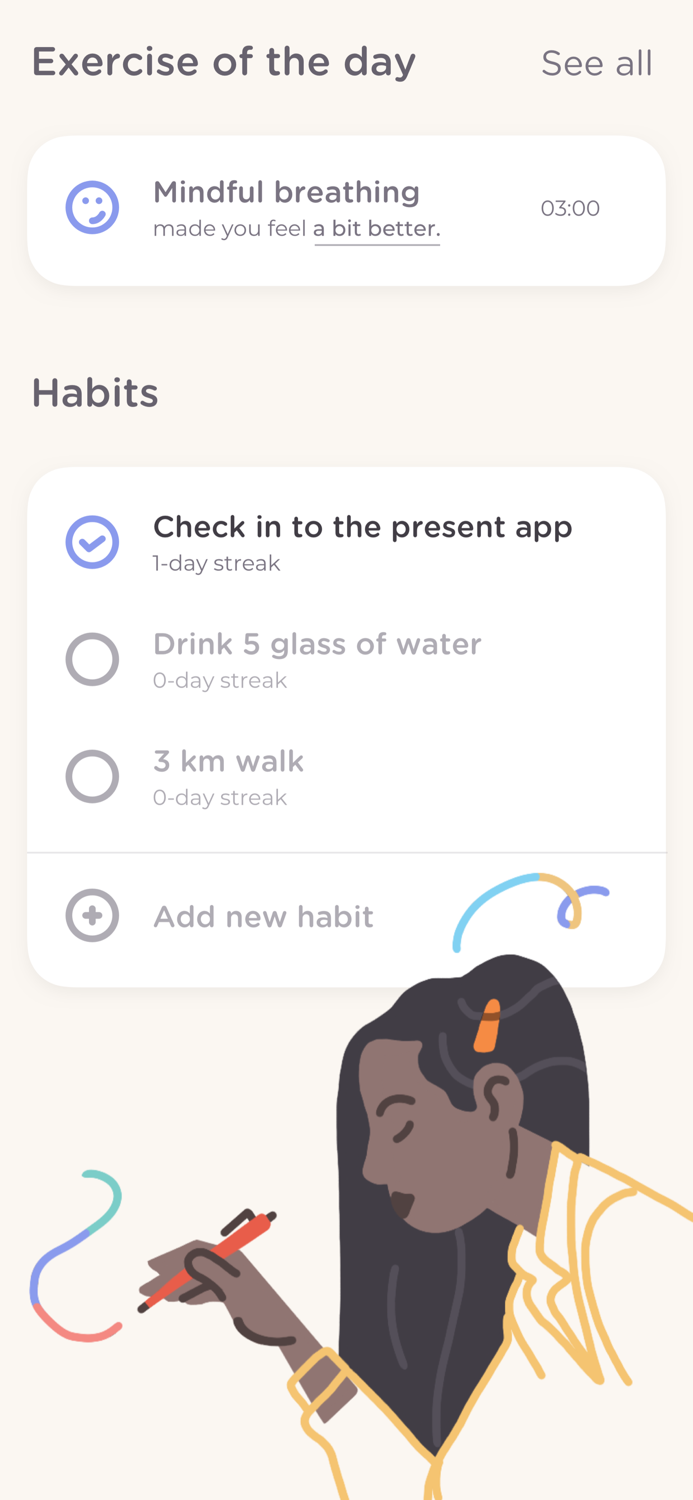 present - mindfulness journal