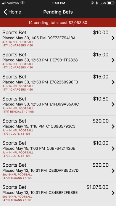 Baldini's Sports Screenshot