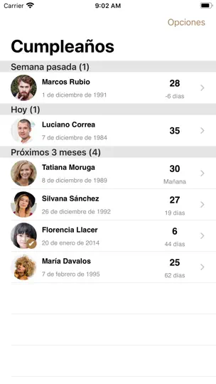 Captura de pantalla de ¡Feliz Cumpleaños! en iPhone 1