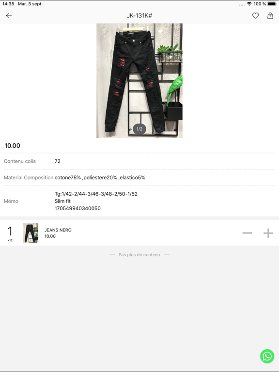 Duca Homme iPad screenshot 4 - Shopping app