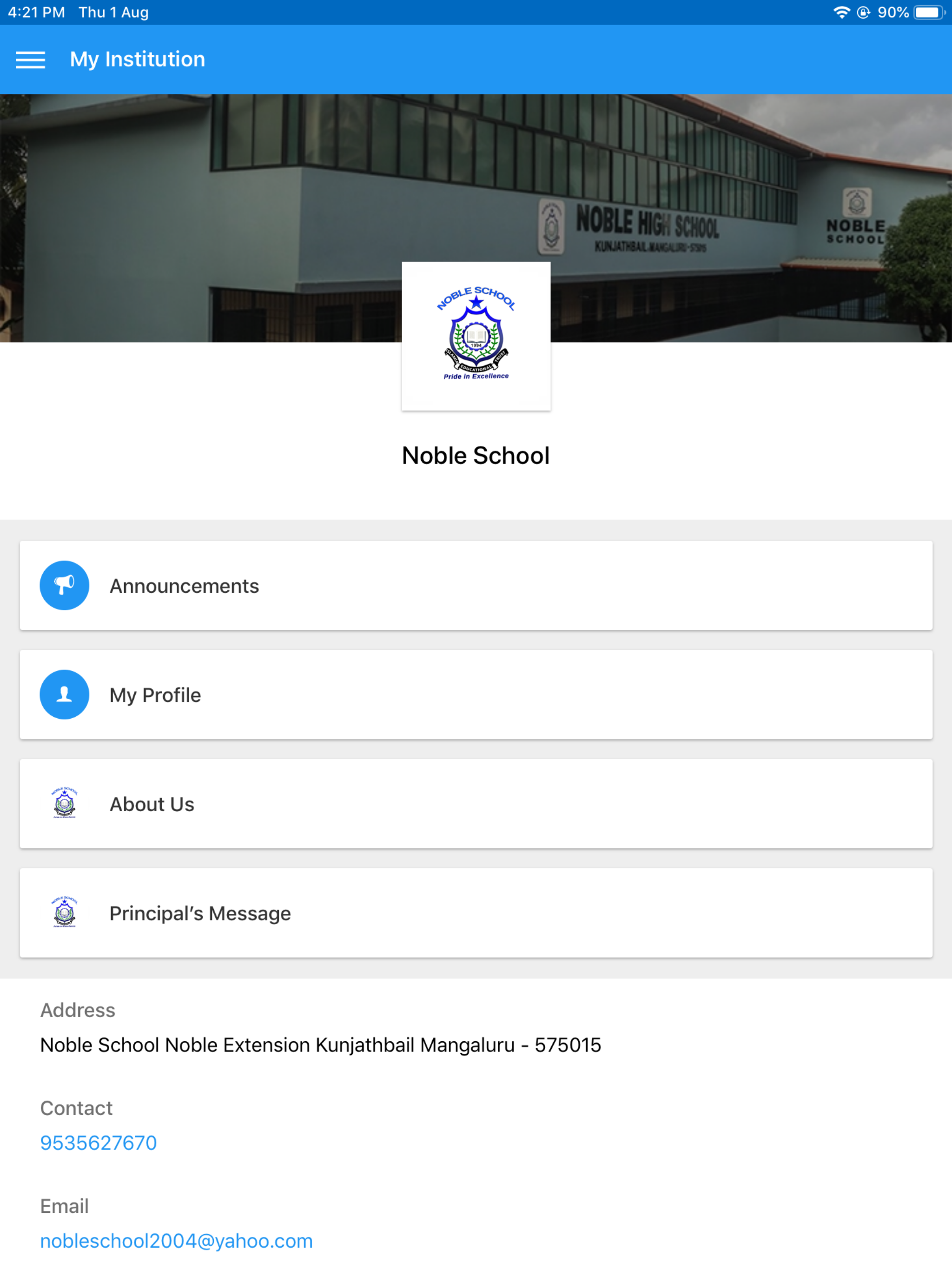 Noble School, Kunjathbail screenshot 3