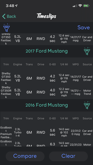 Timeslips Vehicle Data & Specs screenshot 4