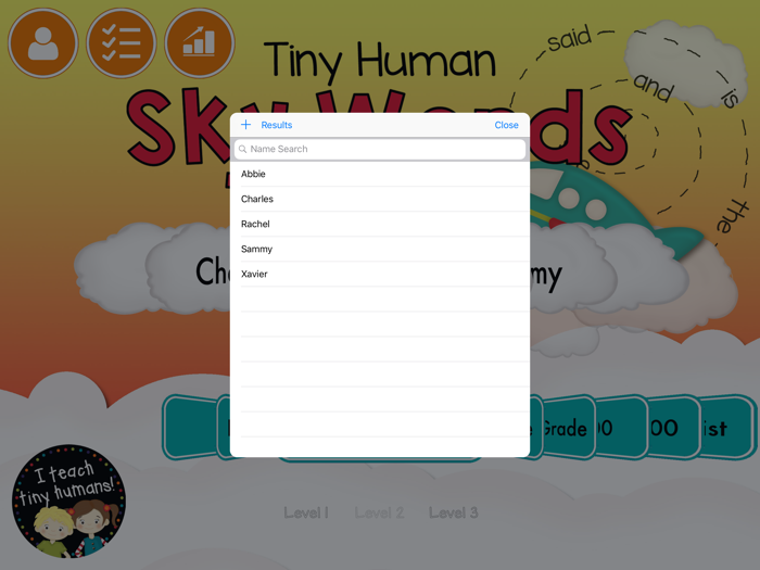 Tiny Human Sky Words