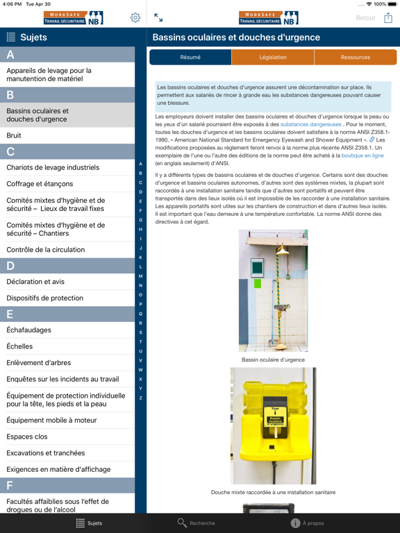 Screenshot #6 pour NB OHS Guide / Guide de SST NB