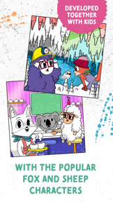 Coloring Fun with Fox & Sheep screenshot